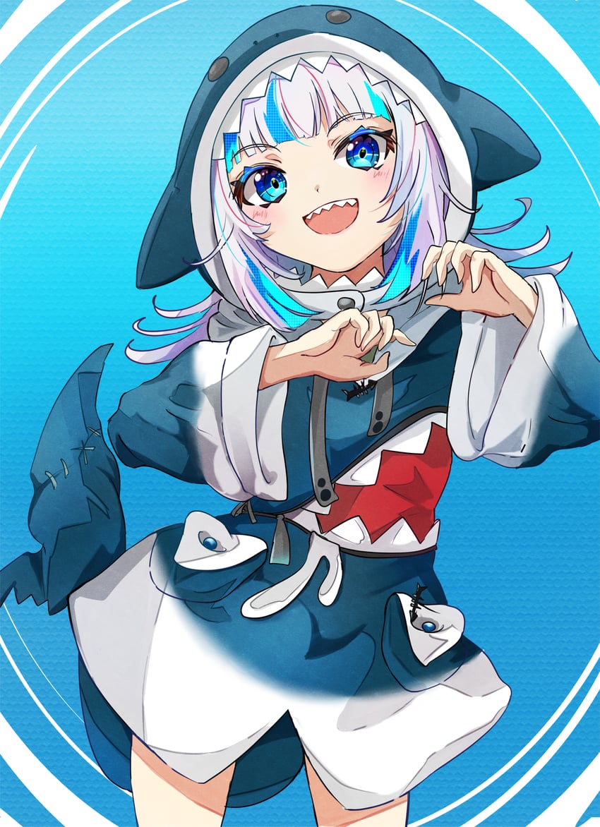 gawr gura (hololive and 1 more) drawn by sasai_tuki