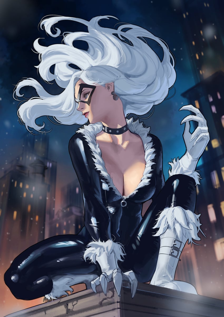 black cat and felicia hardy (marvel and 1 more) drawn by phamoz