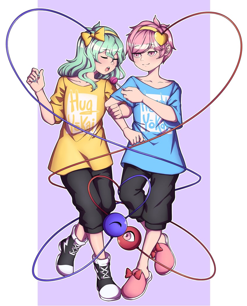 komeiji koishi and komeiji satori (touhou) drawn by mefomefo