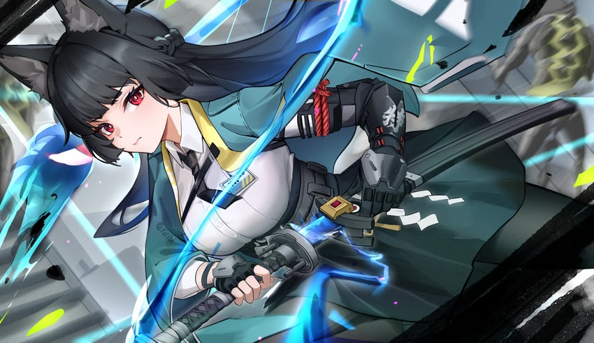 hoshimi miyabi and tailless (zenless zone zero) drawn by ushiko_xiansheng