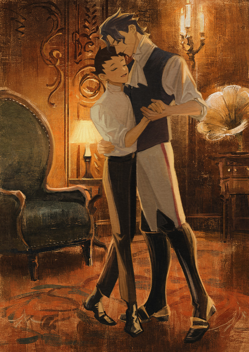 ryunosuke naruhodo and barok van zieks (ace attorney and 2 more) drawn by raycrodu_h
