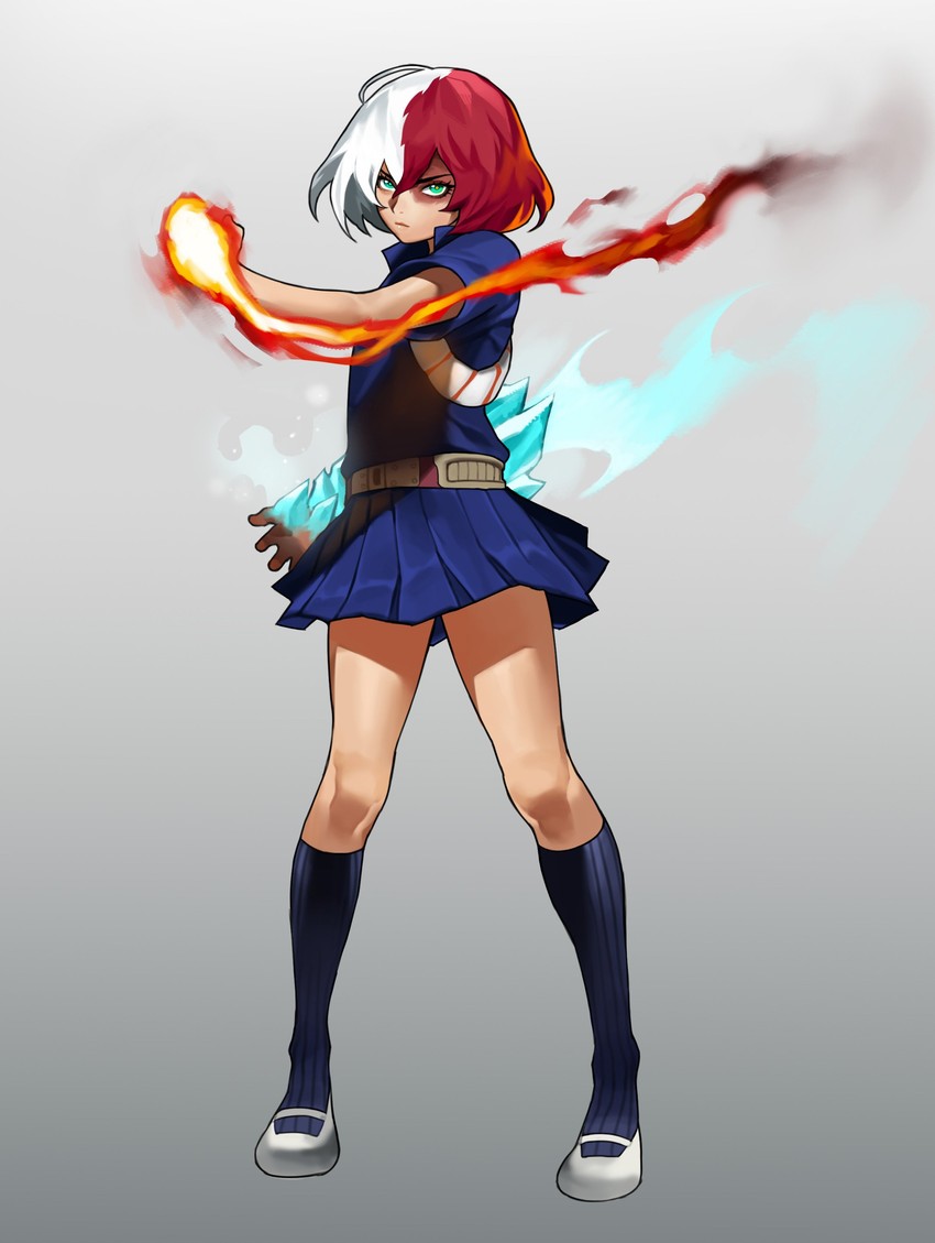 todoroki shoto (boku no hero academia) drawn by zelus