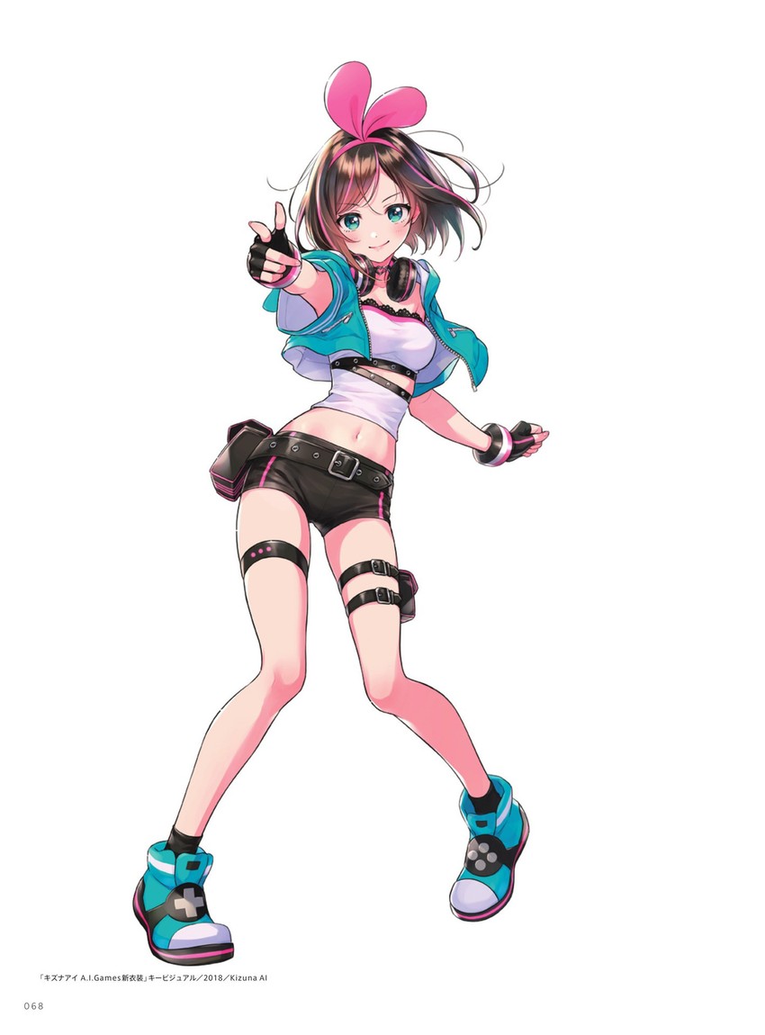 kizuna ai (kizuna ai inc.) drawn by morikura_en