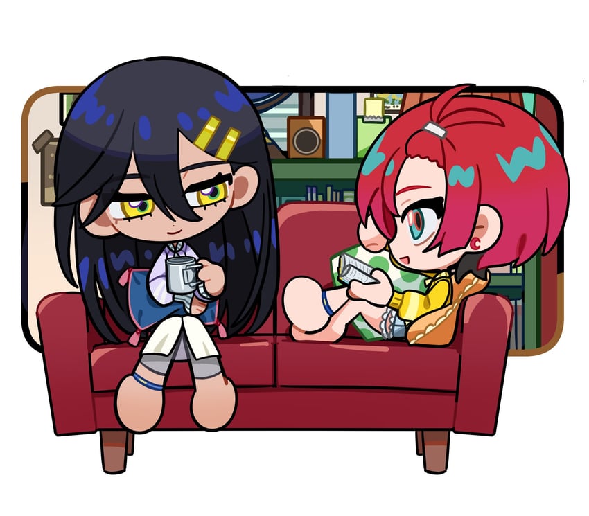 amate yuzuriha and nyaan (gundam and 1 more) drawn by o-three