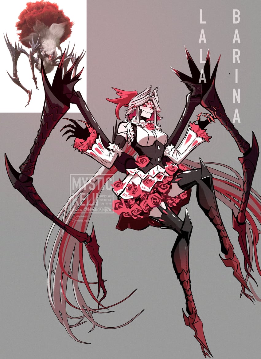 lala barina (monster hunter and 1 more) drawn by mystickeiji24
