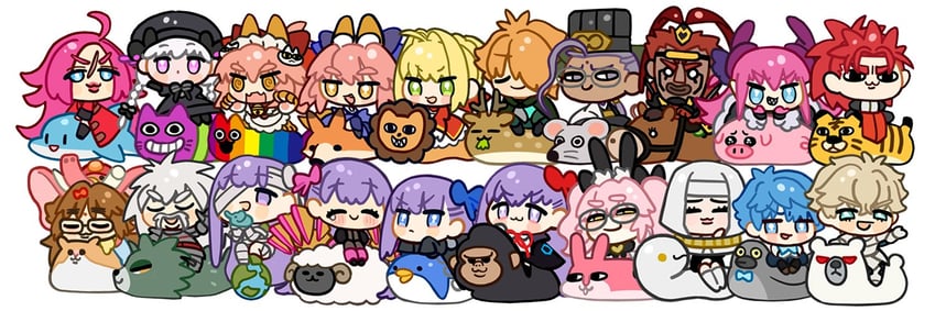 tamamo, nero claudius, tamamo no mae, bb, meltryllis, and 18 more (fate and 5 more) drawn by wada_arco