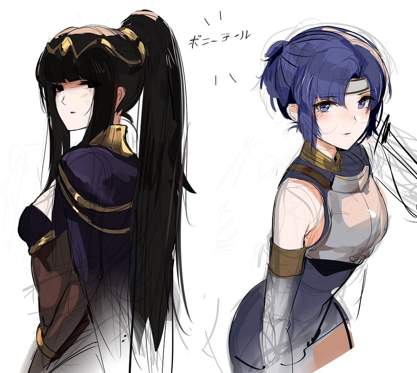 tharja and catria (fire emblem and 3 more) drawn by ormille