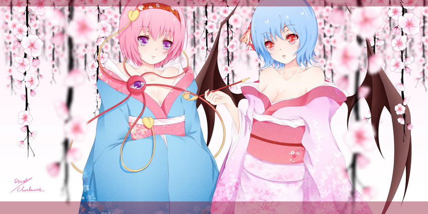 remilia scarlet and komeiji satori (touhou) drawn by dclockwork