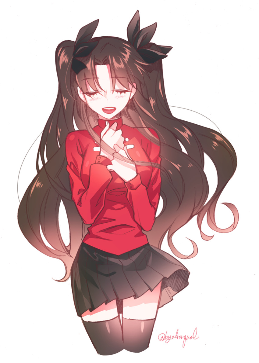 tohsaka rin (fate and 1 more) drawn by byulrorqual
