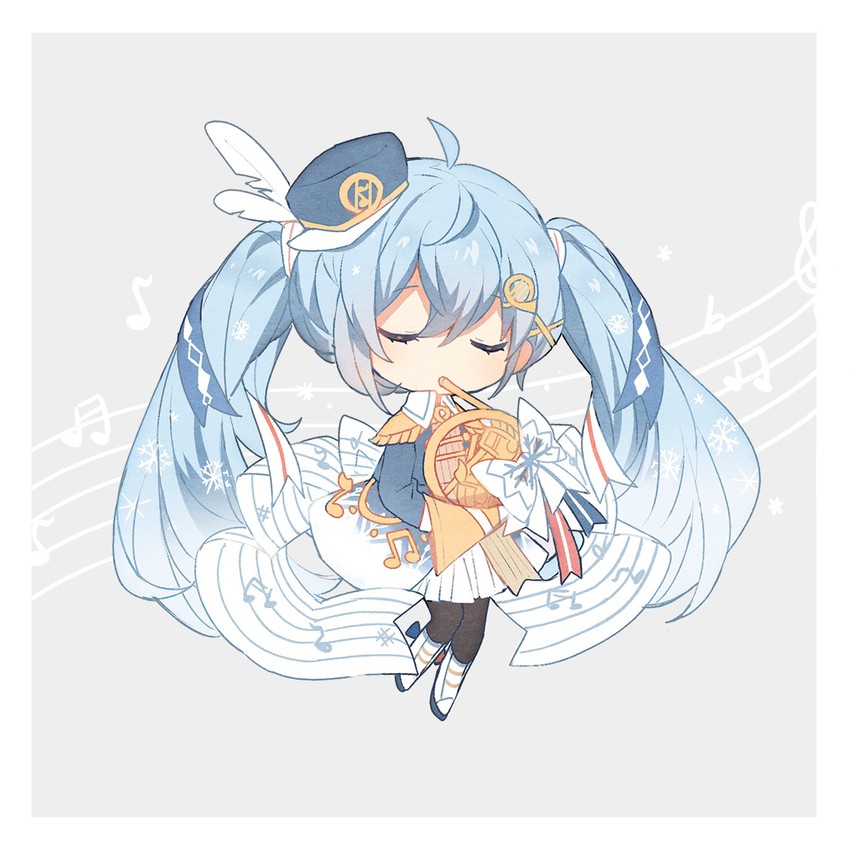 hatsune miku and yuki miku (vocaloid) drawn by maple_(57675110)