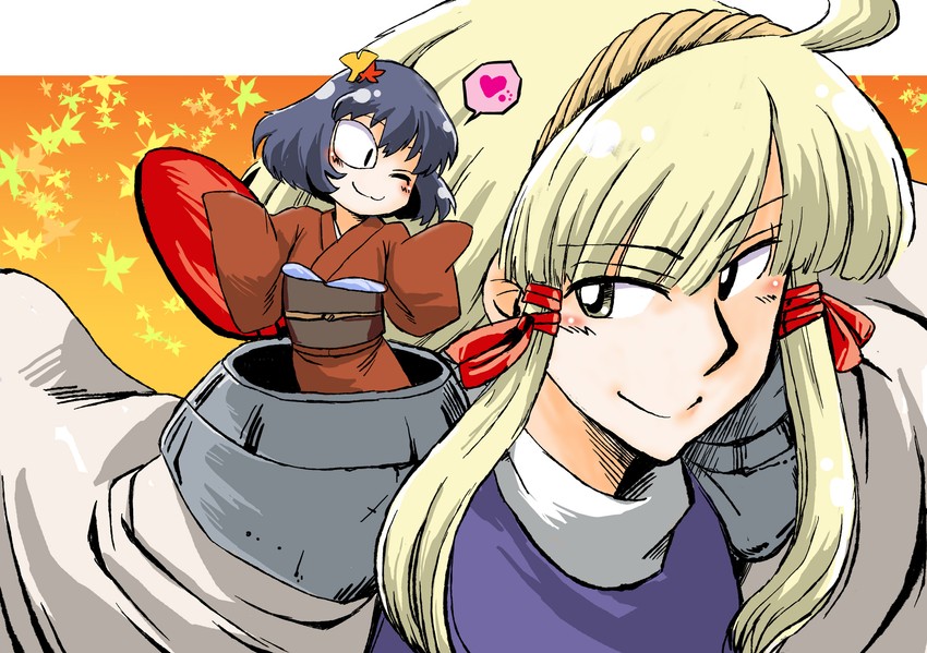 moriya suwako, yasaka kanako, snake-eyed kanako, and da cider (touhou and 1 more) drawn by azuki_osamitsu
