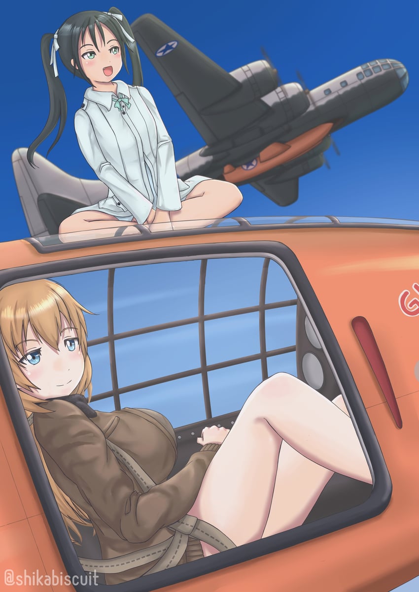charlotte e. yeager and francesca lucchini (world witches series and 1 more) drawn by shikabiscuit