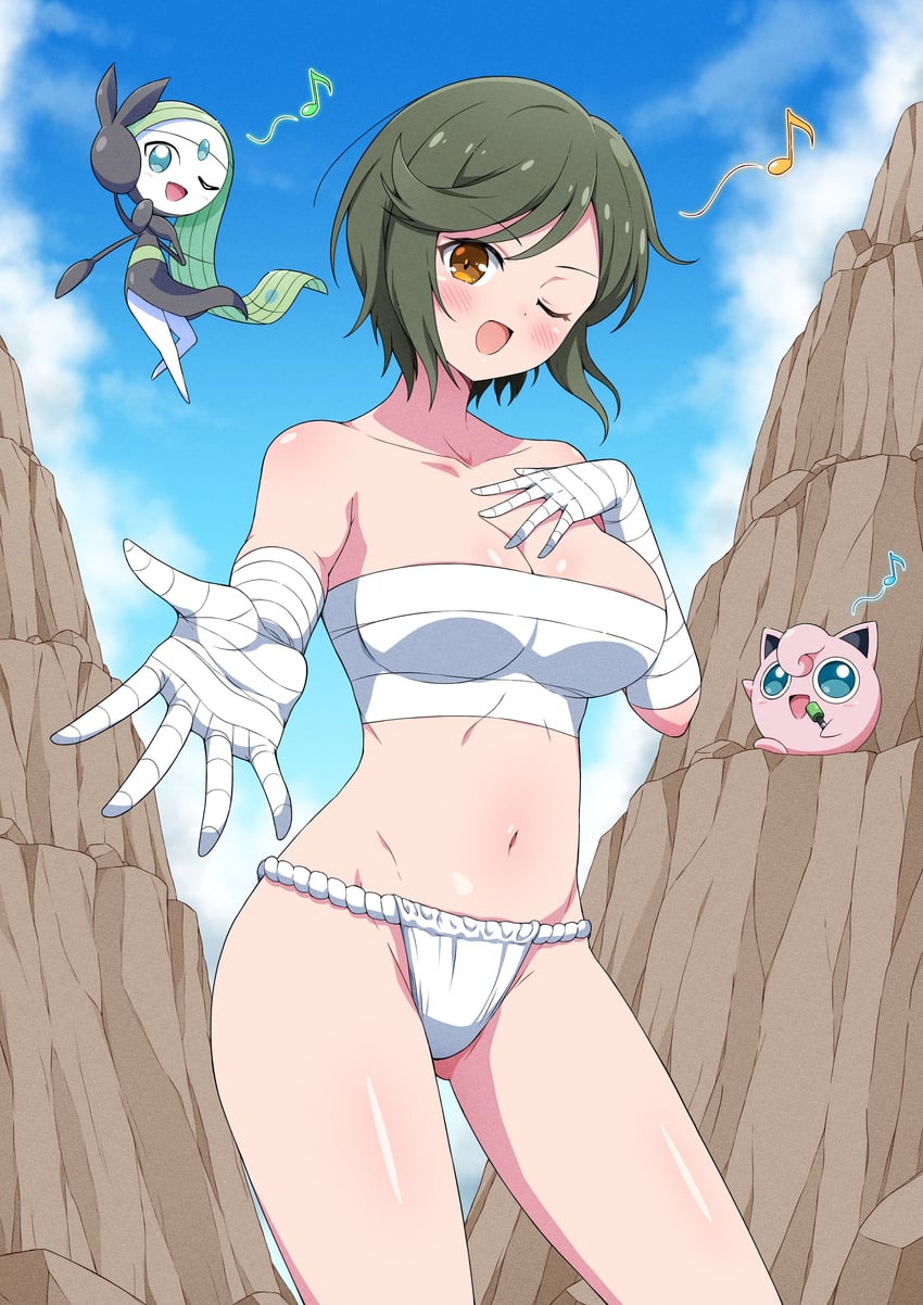 jigglypuff, meloetta, and mai (pokemon and 2 more) drawn by eggman_(ni_tamagoex)