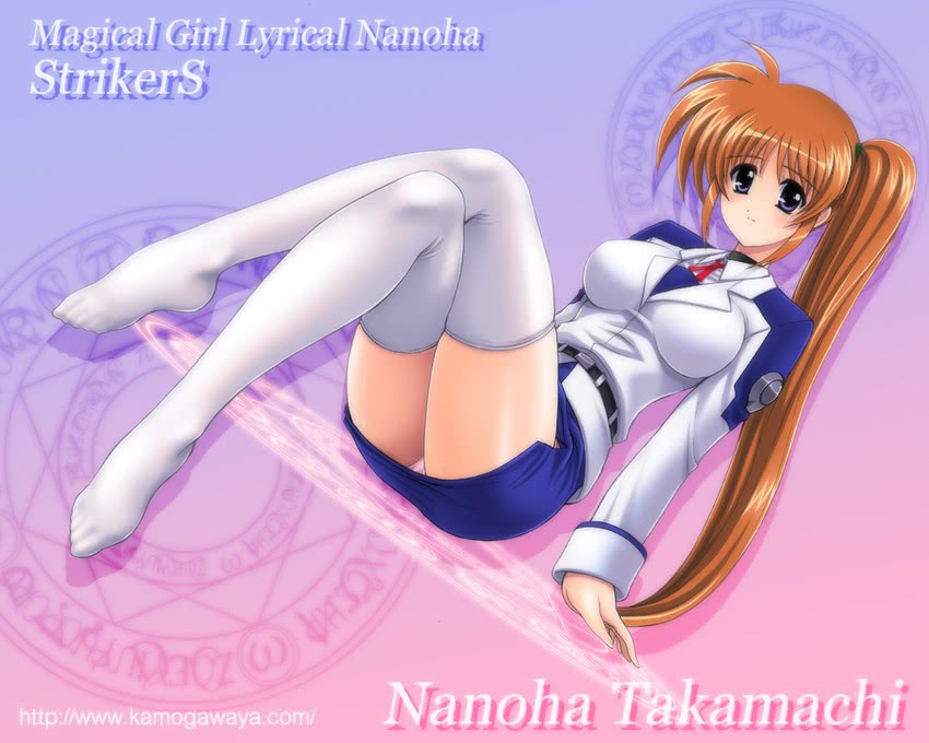 takamachi nanoha (lyrical nanoha and 1 more) drawn by kamogawa_tanuki