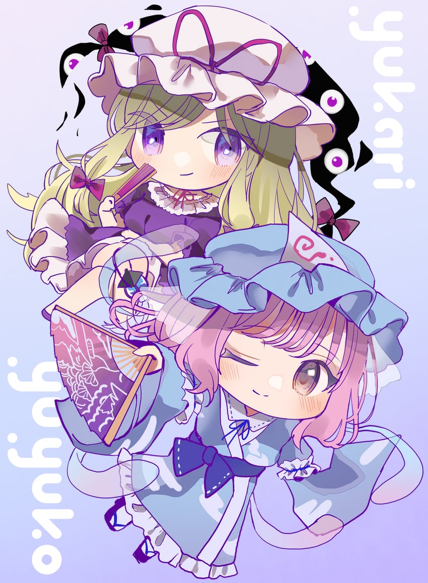 yakumo yukari and saigyouji yuyuko (touhou and 1 more) drawn by tamagogayu1998