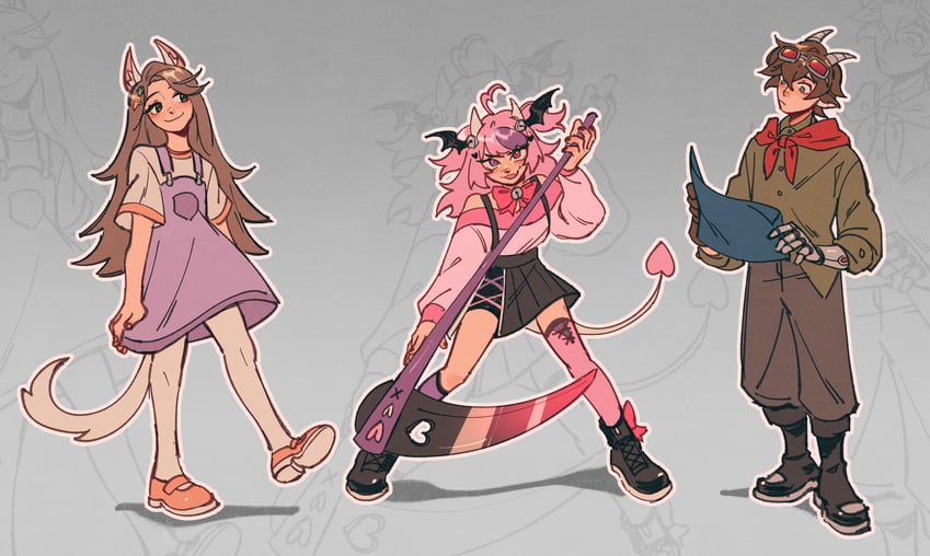ironmouse, tubbo, and tinakitten (vshojo and 2 more) drawn by cyani07