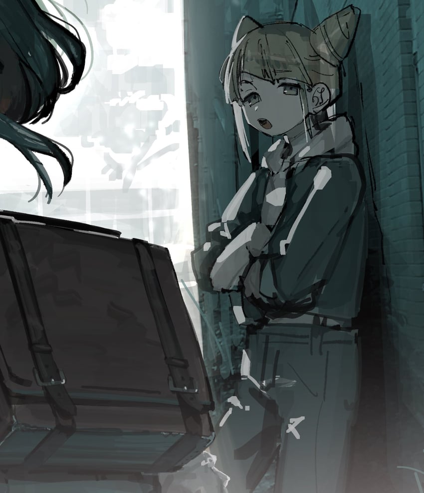 fukurai azami and tomarigi yasumi (toshi densetsu kaitai center) drawn by 100387l
