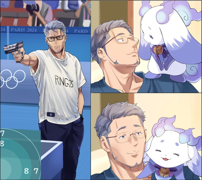 maimoto keisuke, lunlun, and yusuf dikec (nijisanji and 2 more) drawn by shirogami_seisho