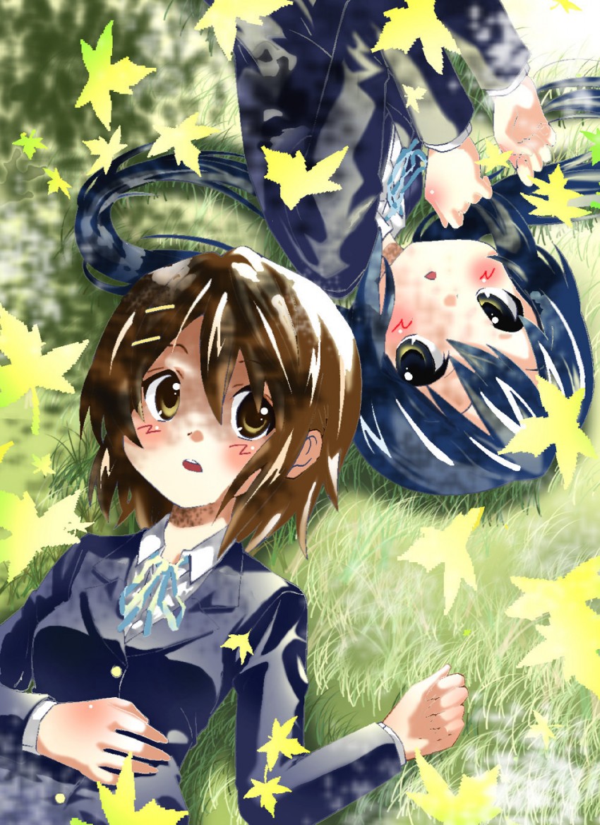 nakano azusa and hirasawa yui (k-on!) drawn by akira_(umihan)