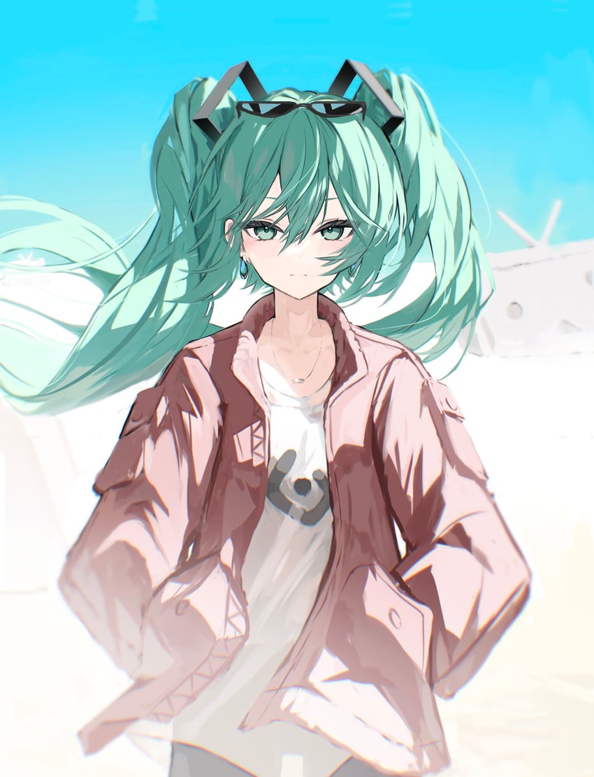 hatsune miku (vocaloid and 1 more) drawn by aoki_sora