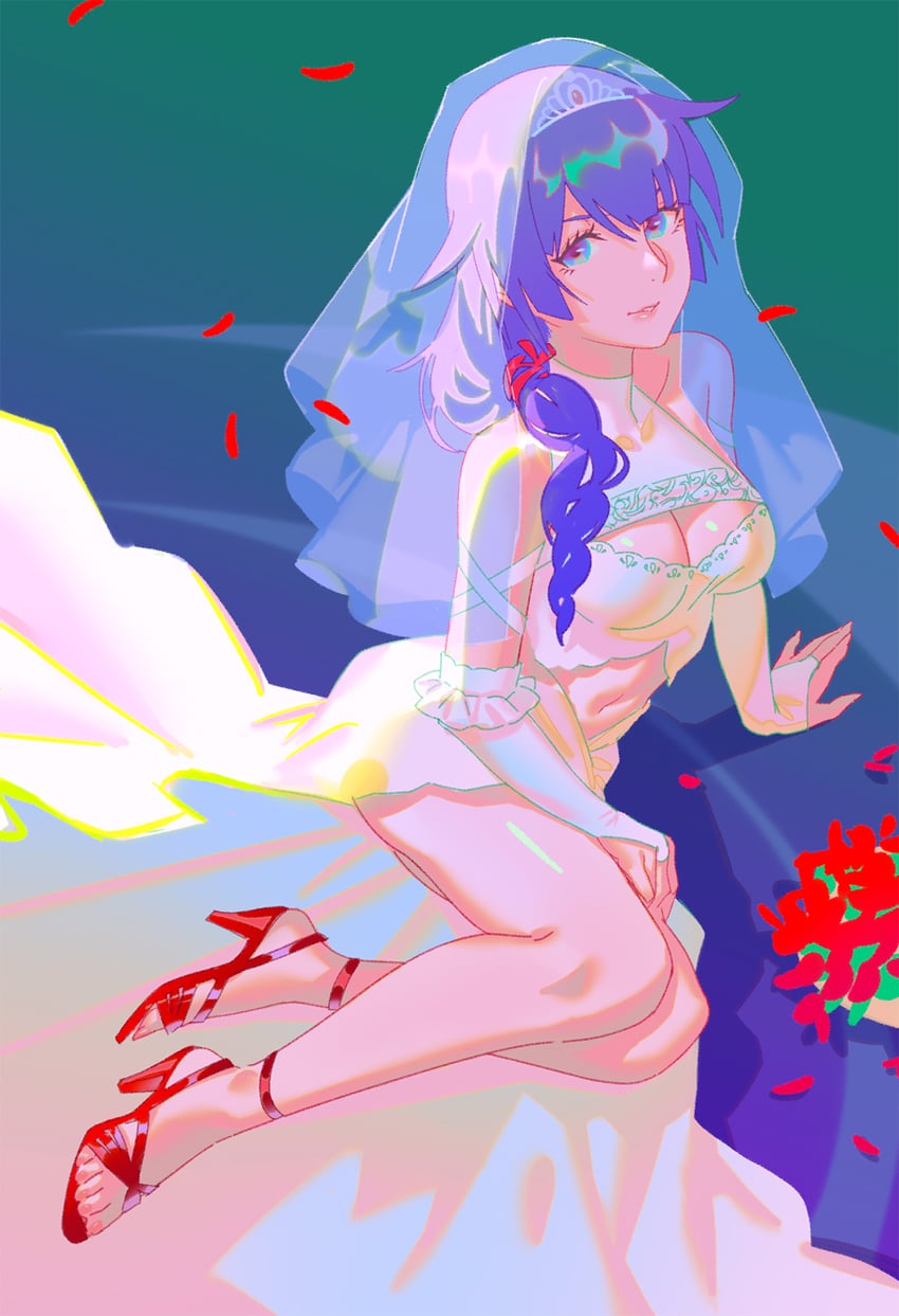 senjougahara hitagi (monogatari) drawn by rapa_rachi