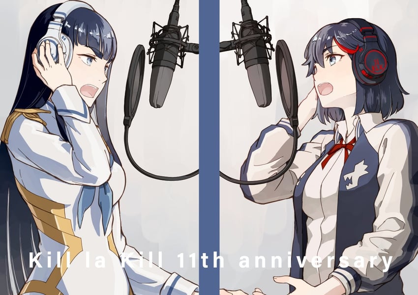 matoi ryuuko and kiryuuin satsuki (kill la kill) drawn by ren_mizuha