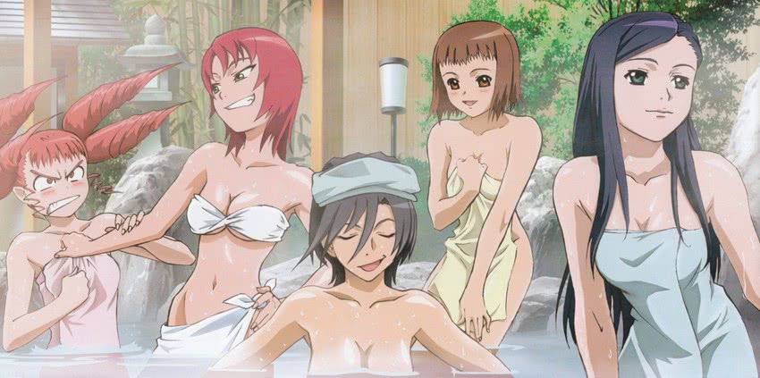 natsuki kruger, juliet nao zhang, akane soir, chie hallard, and shiho huit (megami magazine and 1 more) drawn by morishita_hiromitsu