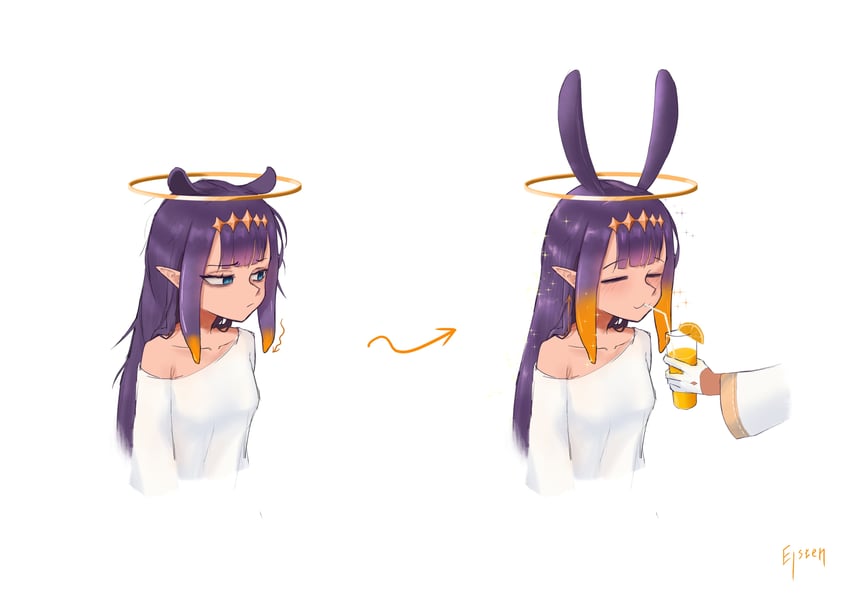 ninomae ina'nis (hololive and 1 more) drawn by elsten