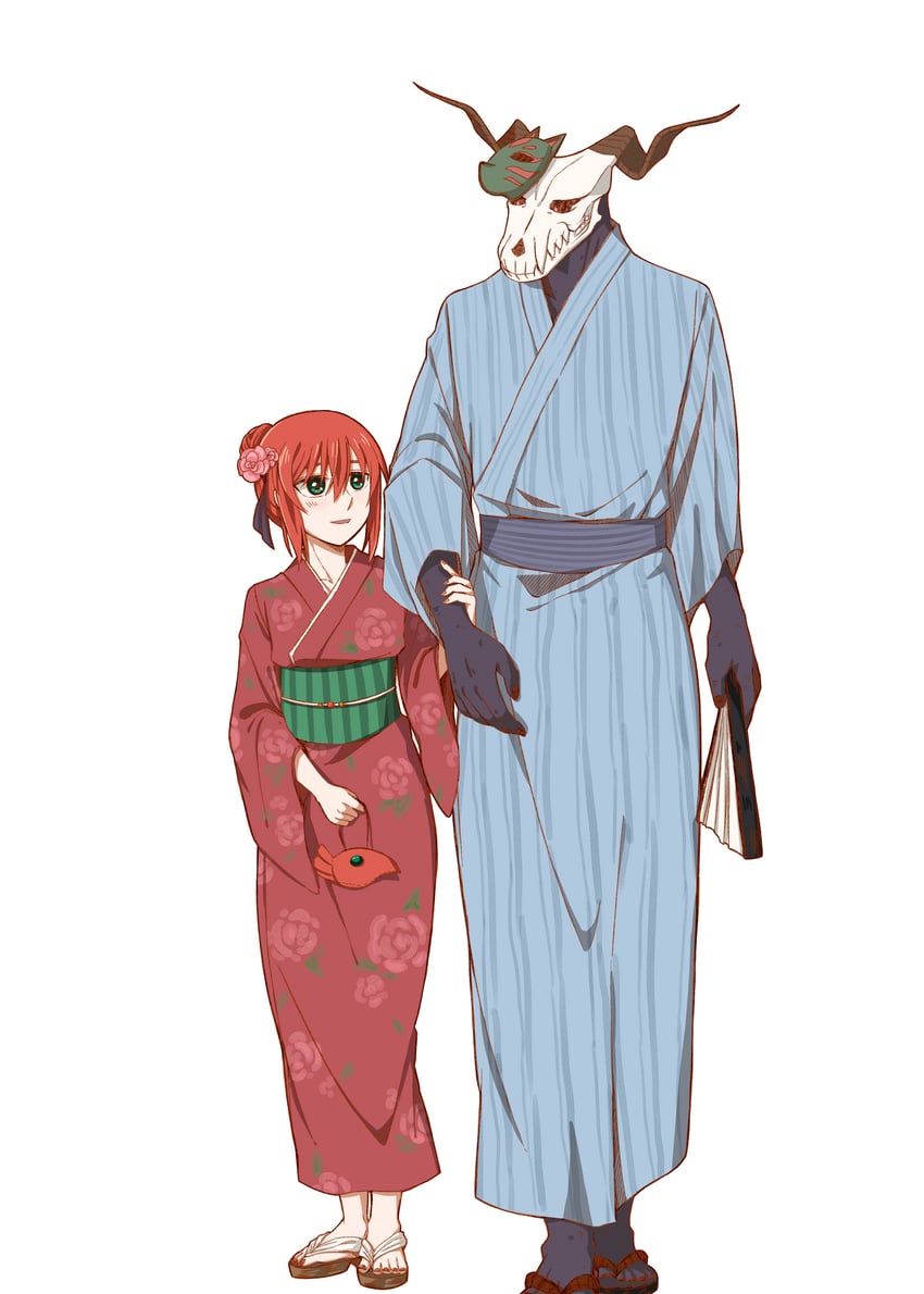 hatori chise and elias ainsworth (mahou tsukai no yome) drawn by delfuze