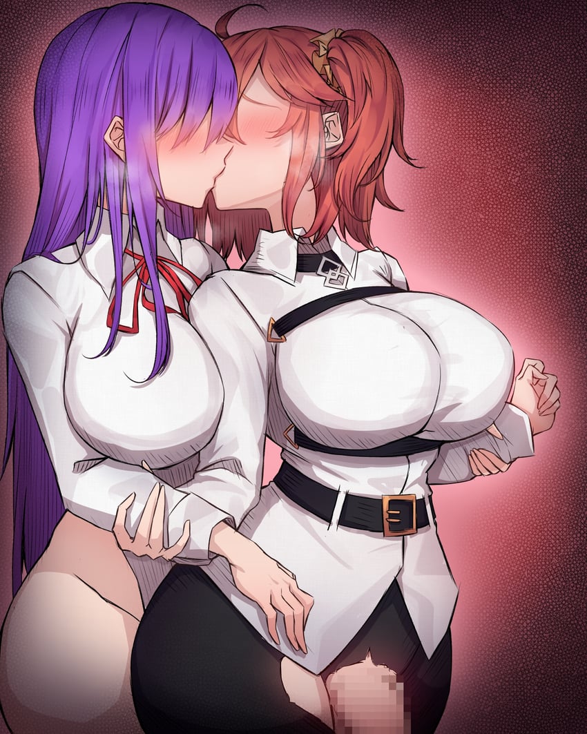 fujimaru ritsuka and bb (fate and 1 more) drawn by rikuguma