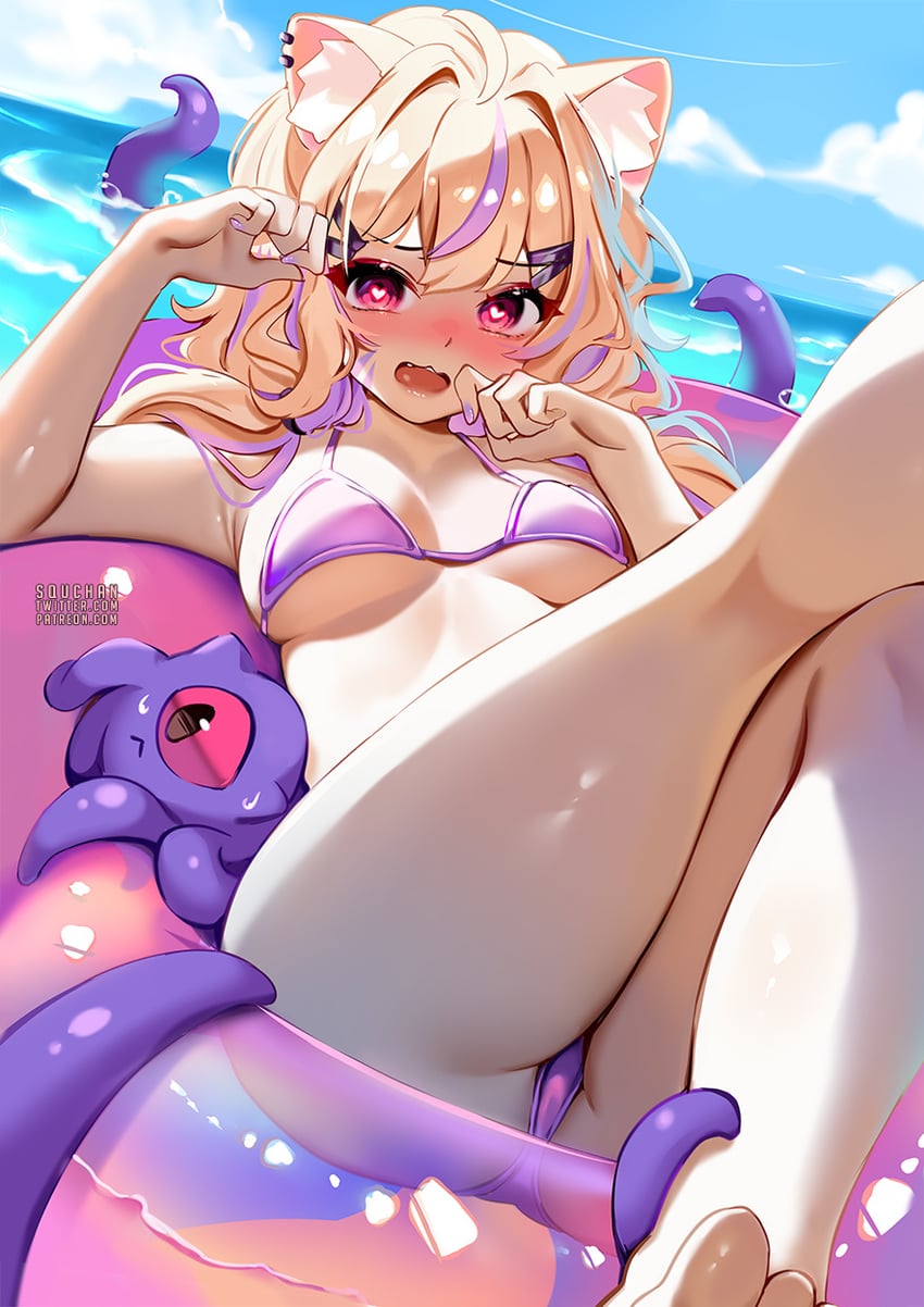 shyrei faolan and alheitrakzoth (indie virtual youtuber) drawn by squchan