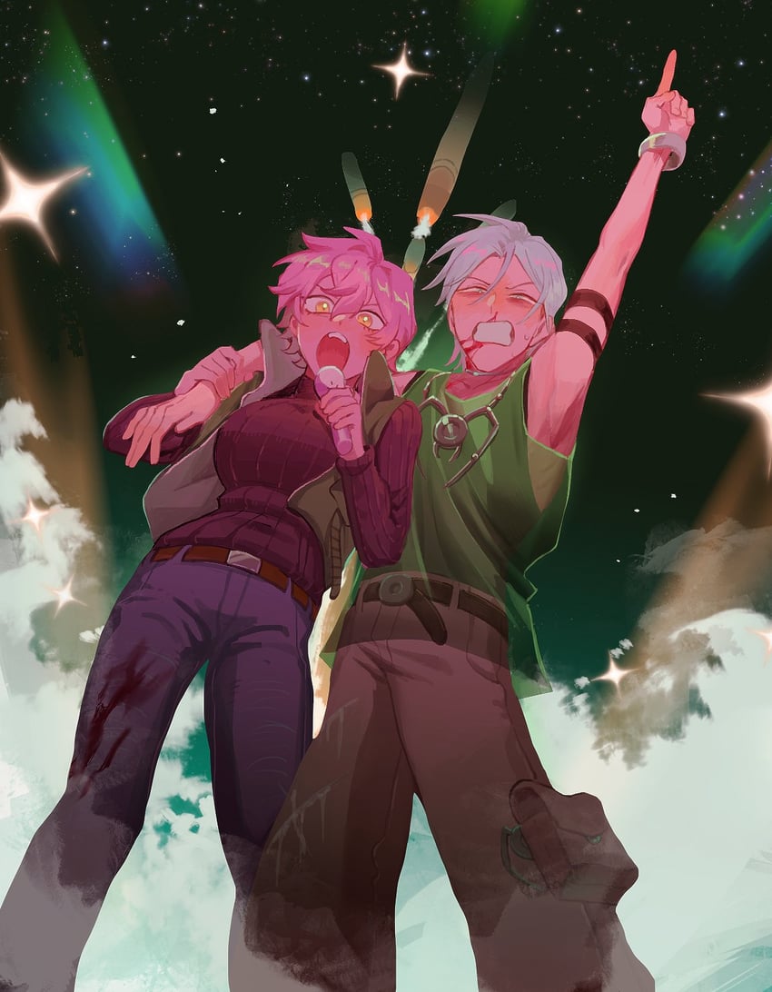 mizi and till (alien stage) drawn by yukima