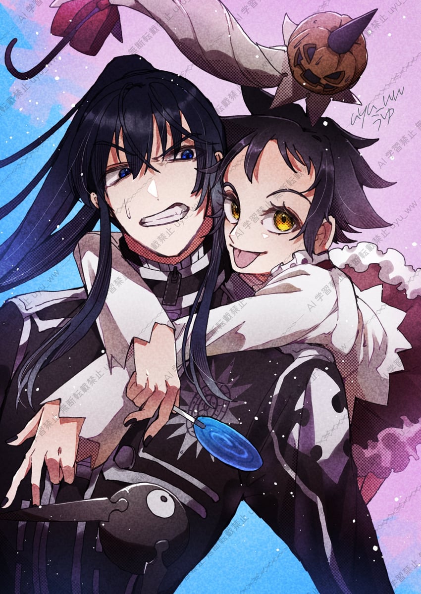 kanda yuu, road kamelot, and lero (d.gray-man) drawn by uyu_ww