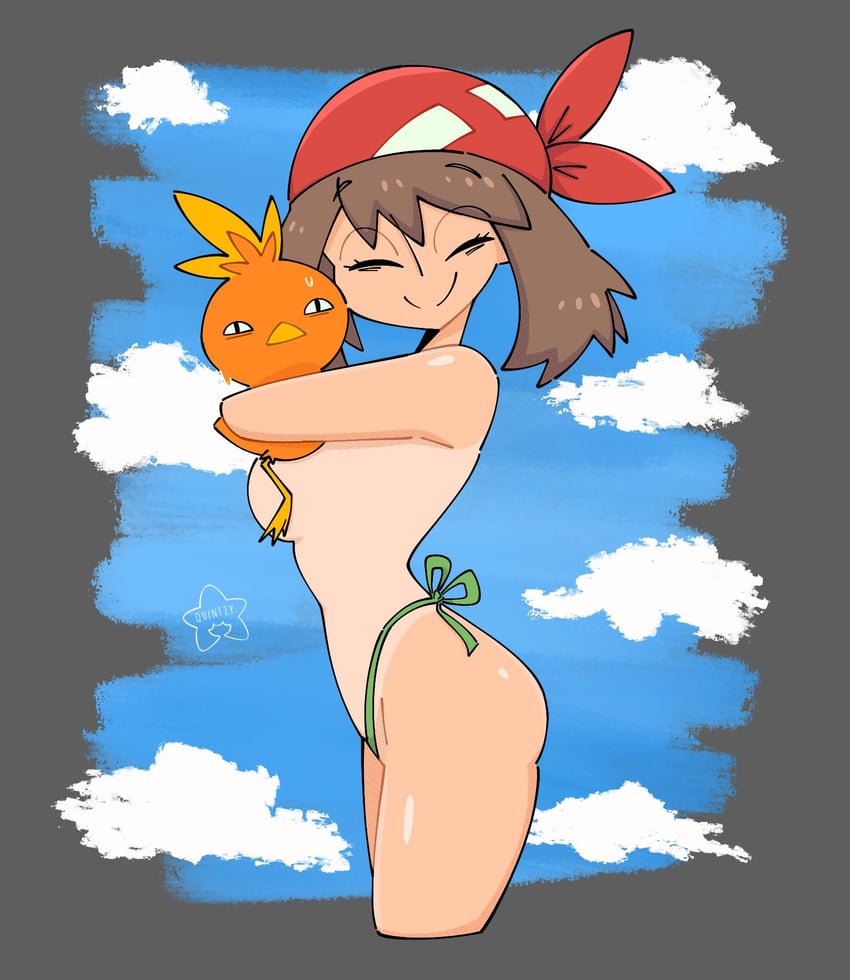 may and torchic (pokemon and 1 more) drawn by qtip_xd