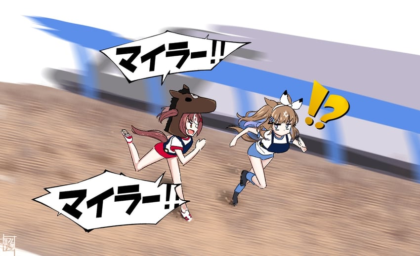almond eye, nakayama kinni-kun, and gran alegria (umamusume and 1 more) drawn by torikai_a