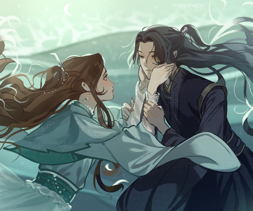 shi qingxuan and ming yi (tianguan cifu) drawn by masyanajoy