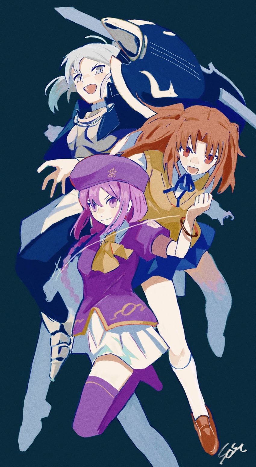 sion eltnam, yumizuka satsuki, sion eltnam atlasia, and riesbyfe stridberg (tsukihime and 1 more) drawn by sost_fgo