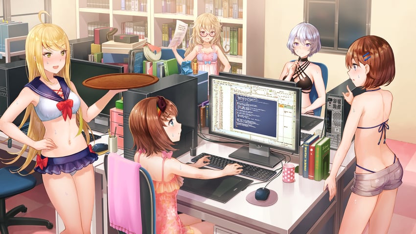 otori ai, mugendo saki, yanagiya kokoro, marie mahler, and tachibana nana (yumeutsutsu re:master)