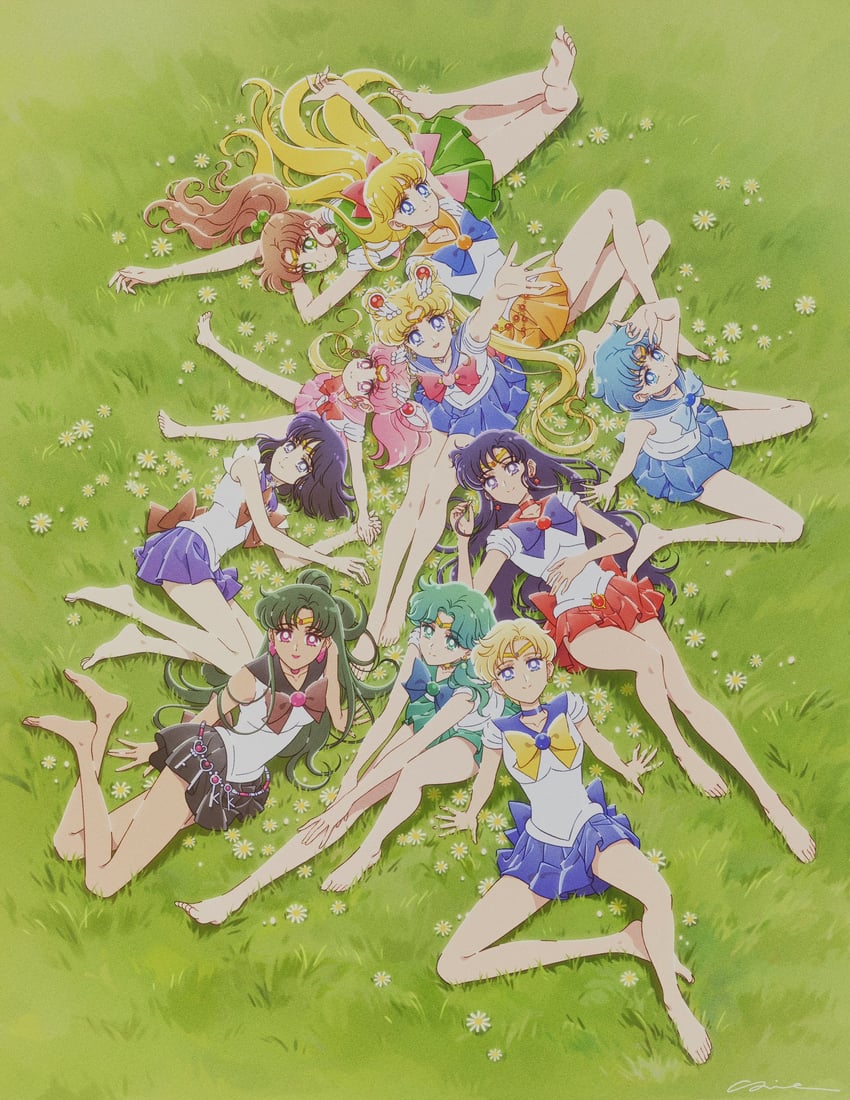 tsukino usagi, sailor moon, mizuno ami, aino minako, hino rei, and 15 more (bishoujo senshi sailor moon and 2 more) drawn by sidney_deng