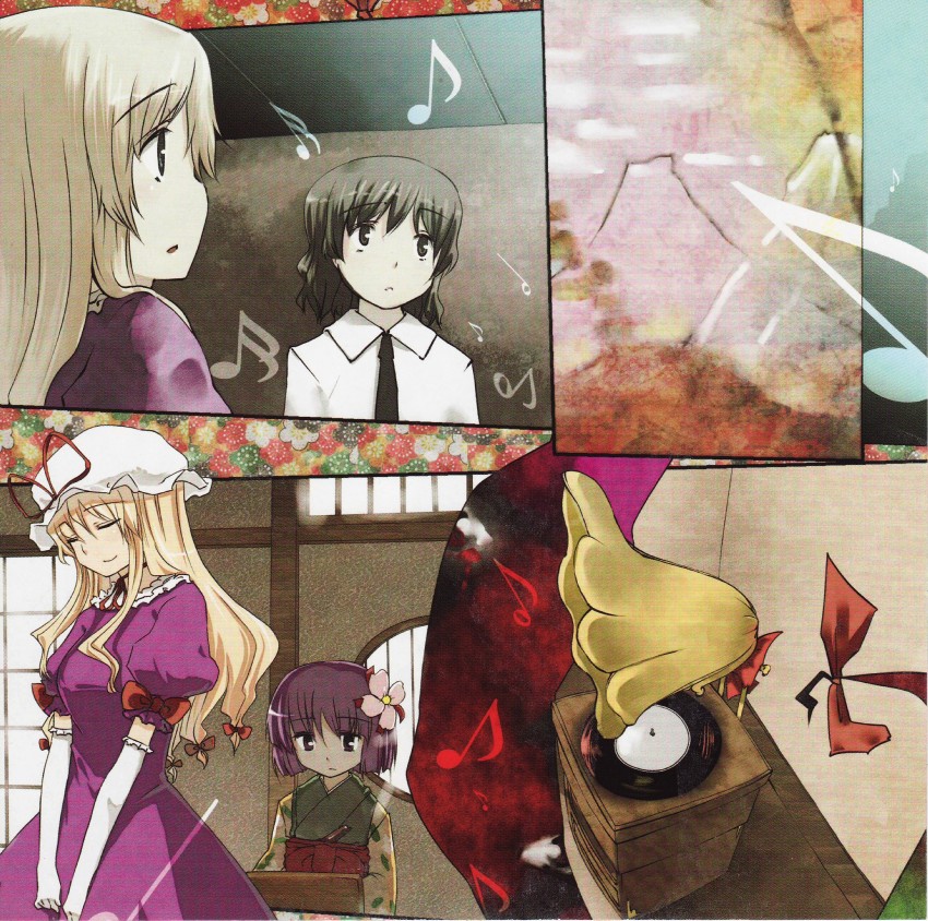 yakumo yukari, usami renko, maribel hearn, and hieda no akyuu (touhou) drawn by hota