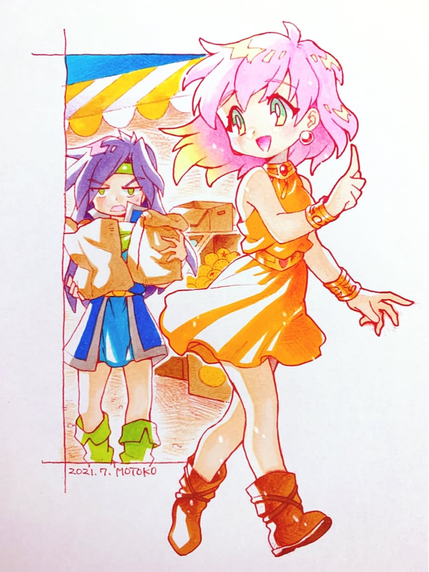 lenna charlotte tycoon and faris scherwiz (final fantasy and 1 more) drawn by motoko_(taom)