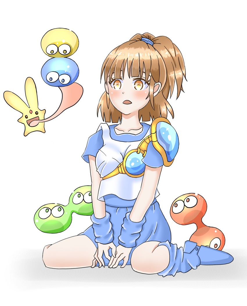 arle nadja, puyo, and carbuncle (puyopuyo and 1 more) drawn by ko_(pixiv34794275)
