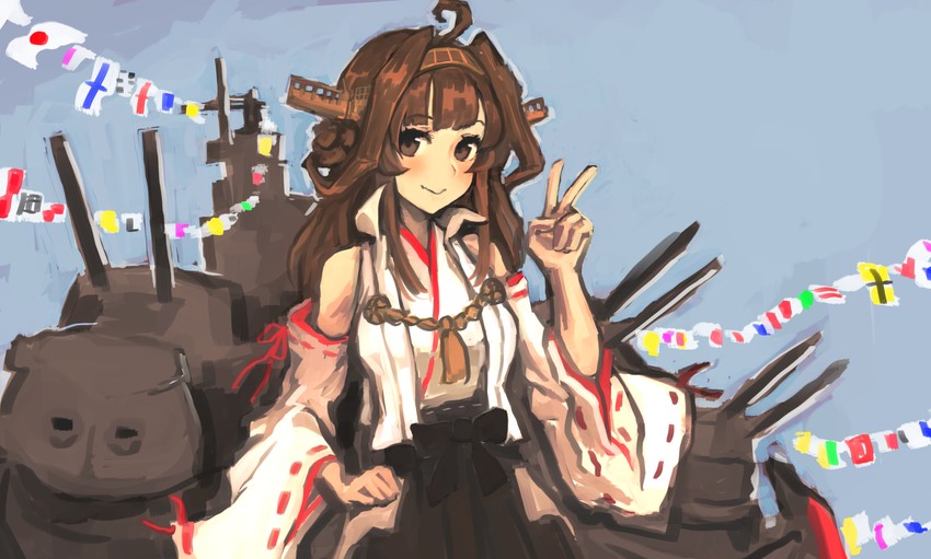 kongou and kongou kai ni (kantai collection) drawn by moor