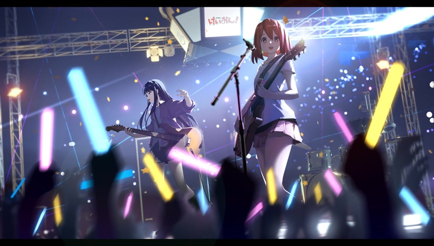 akiyama mio and hirasawa yui (k-on!) drawn by alisi