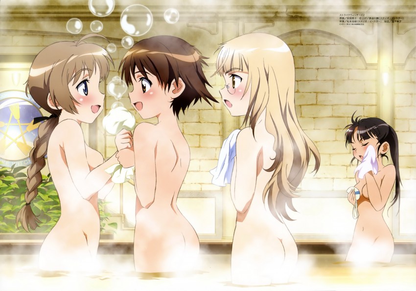 miyafuji yoshika, perrine h. clostermann, lynette bishop, and sakamoto mio (world witches series and 2 more) drawn by abiru_tadashi