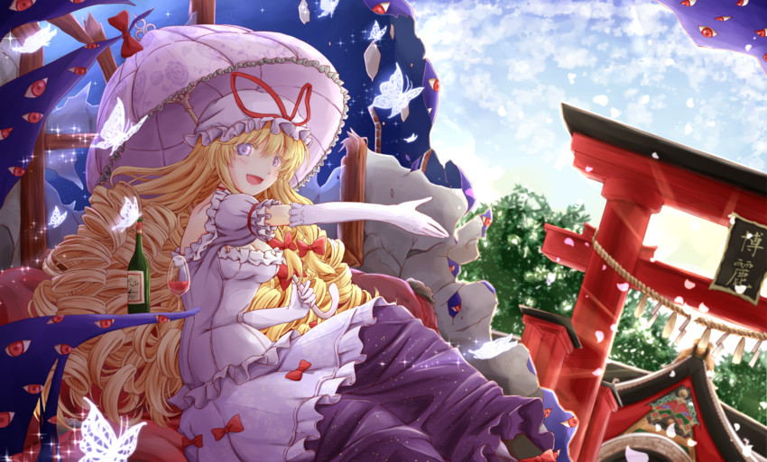 yakumo yukari (touhou) drawn by tamasan