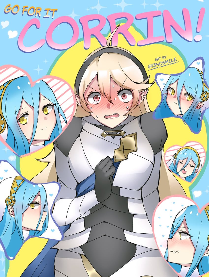 female corrin and azura (fire emblem and 2 more) drawn by 1340smile
