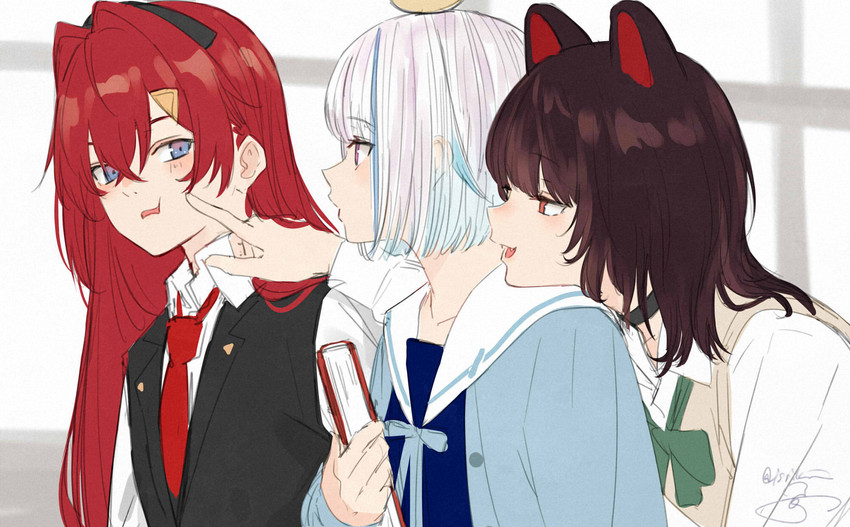 lize helesta, ange katrina, inui toko, and sebastian piyodore (nijisanji) drawn by isshiki_(ffmania7)