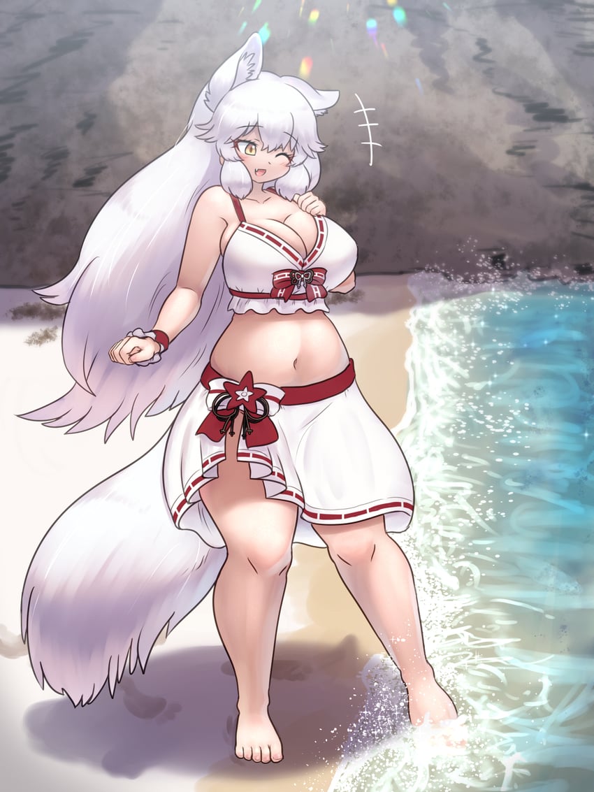 arctic fox (kemono friends and 1 more) drawn by mo23
