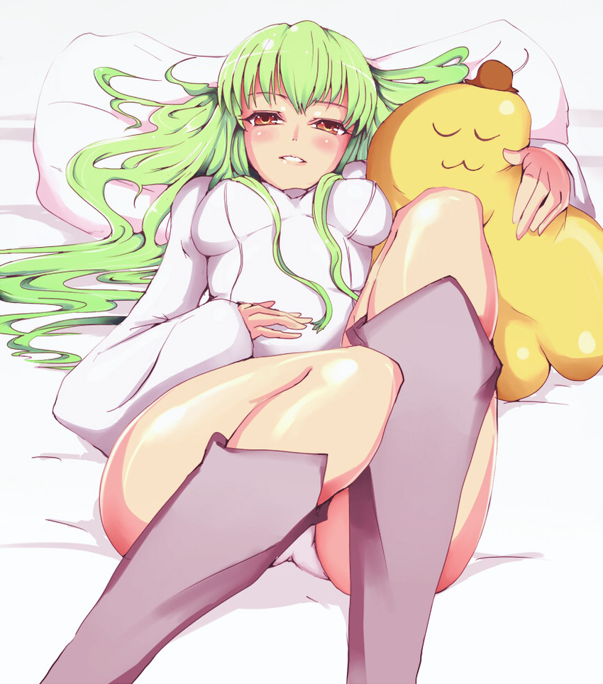 c.c. and cheese-kun (code geass and 1 more) drawn by kasai_shin
